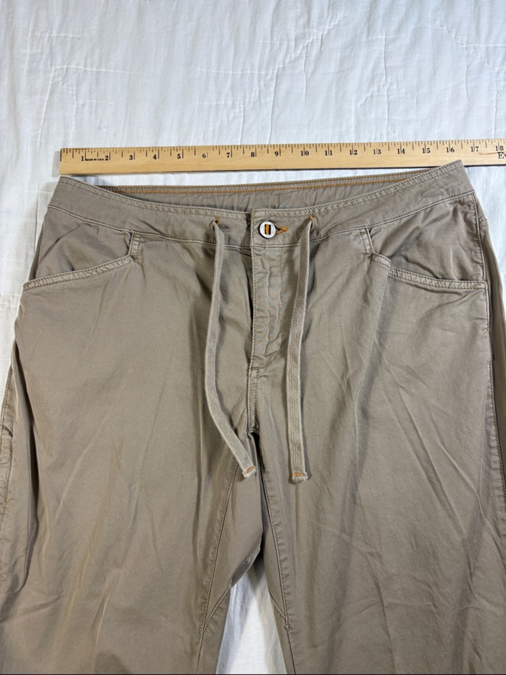 Gorpcore Orvis Everyday Stretch Chino Pants Khaki Tan/Taupe Straight Leg Size 10 - Picture 5 of 12